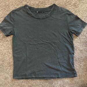 Zara Gray Crew Neck T-Shirt